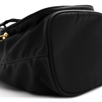 Re-Nylon Duet Drawstring Shoulder Bag Black