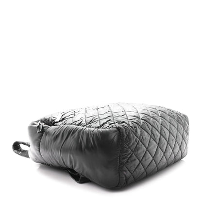 Nylon Quilted Coco Cocoon Backpack Black