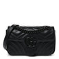 Calfskin Matelasse Monochrome Mini GG Marmont Shoulder Bag Black