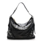 Calfskin Shearling Large Voyou Bag Chocolate