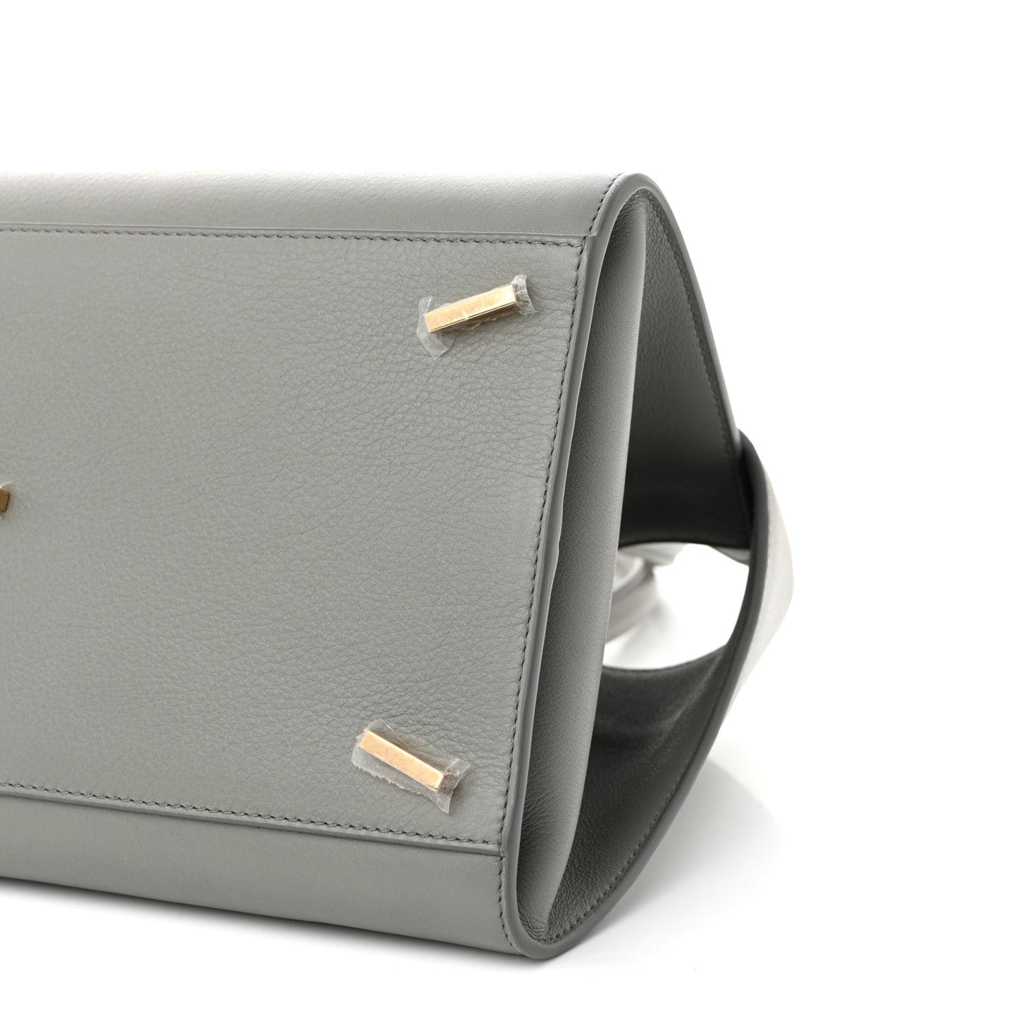 Calfskin Small Hug Bag Ash Grey