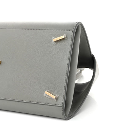Calfskin Small Hug Bag Ash Grey