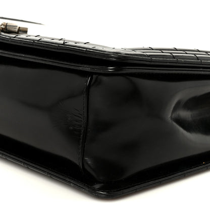 Patent Medium Boy Reverso Flap Black