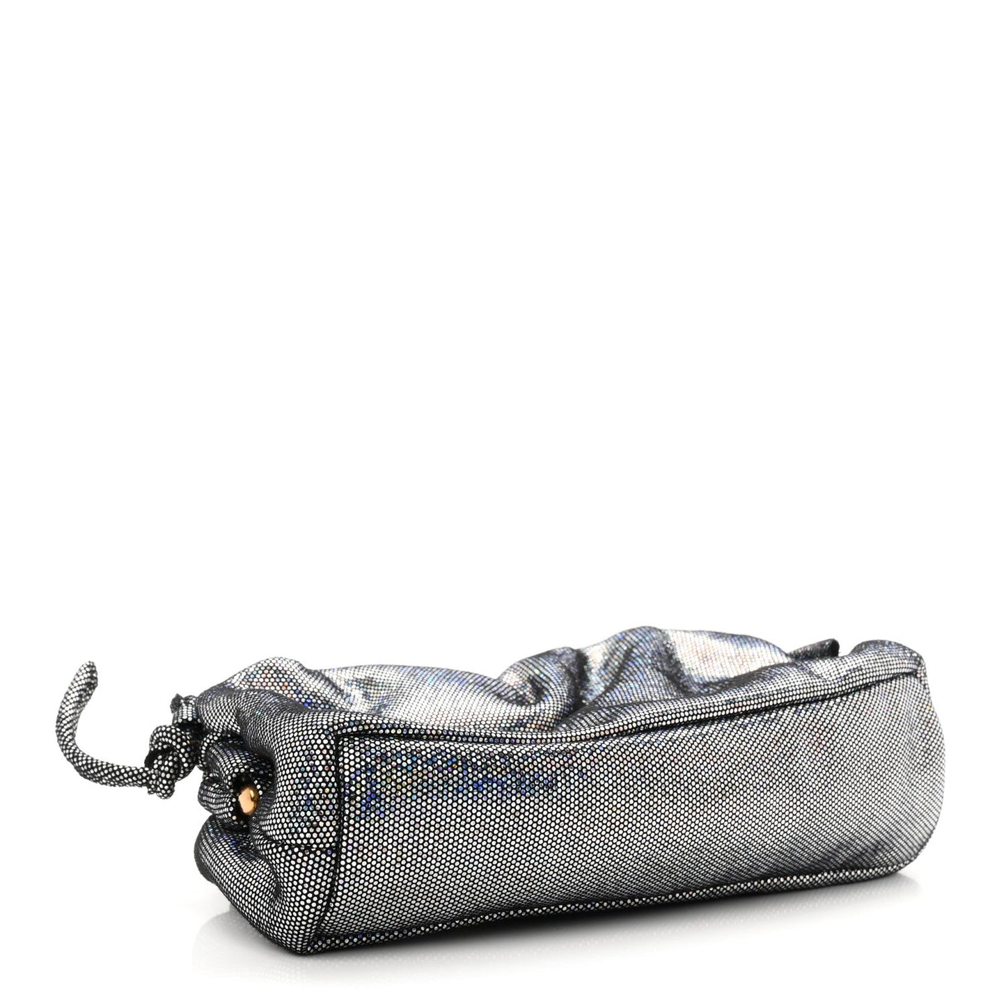 Glitter Calfskin Mini Cloud Clutch Multicolor