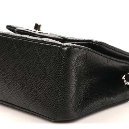 Caviar Quilted Mini Square Flap Black