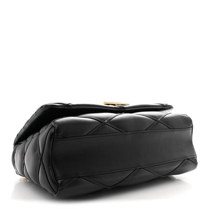 Lambskin Malletage Top Handle GO-14 GM Black