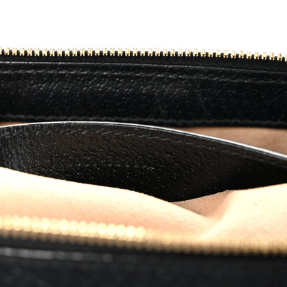 Textured Calfskin Web Small Ophidia Tote Bag Black