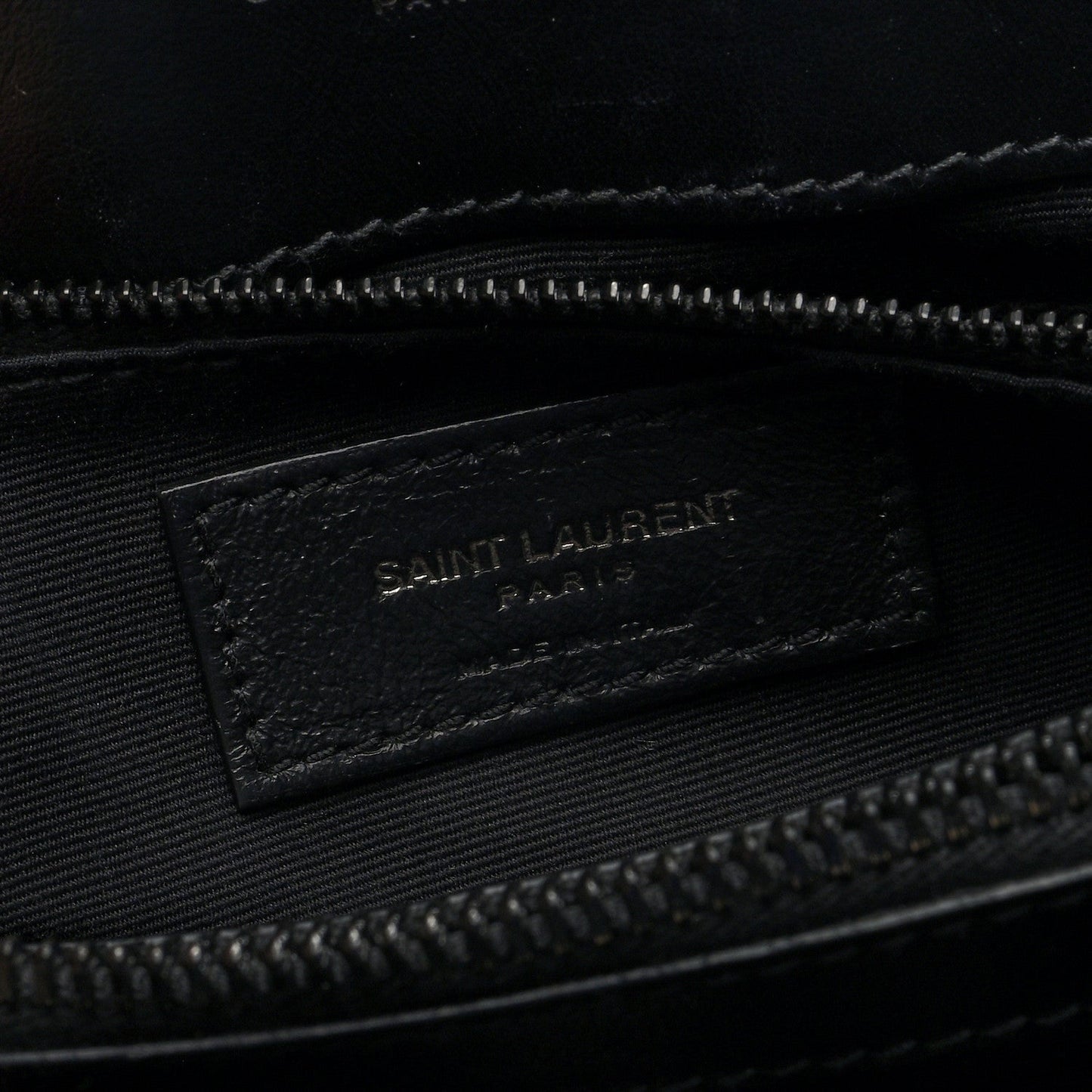 Calfskin Y Quilted Monogram Monochrome Medium Loulou Chain Satchel Black