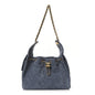 Suede Quilted Small Chanel 25 Handbag Blue