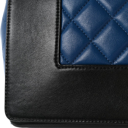 Sheepskin Quilted Vintage Mademoiselle Flap Blue Black