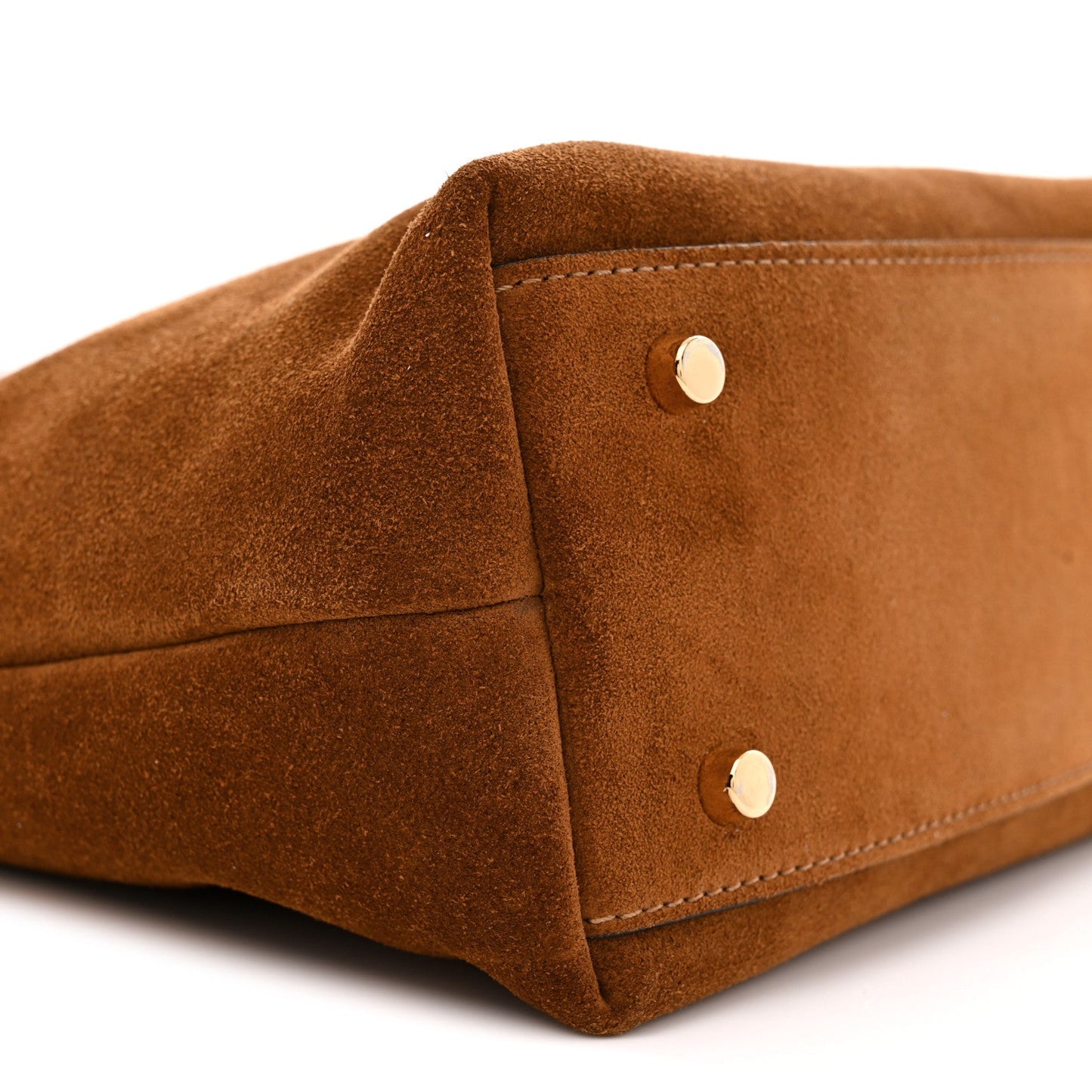 Suede Logo Tag Hobo Tobacco