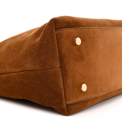 Suede Logo Tag Hobo Tobacco