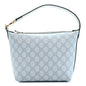 GG Supreme Monogram Textured Calfskin Web Super Mini Ophidia Shoulder Bag Dusty Blue