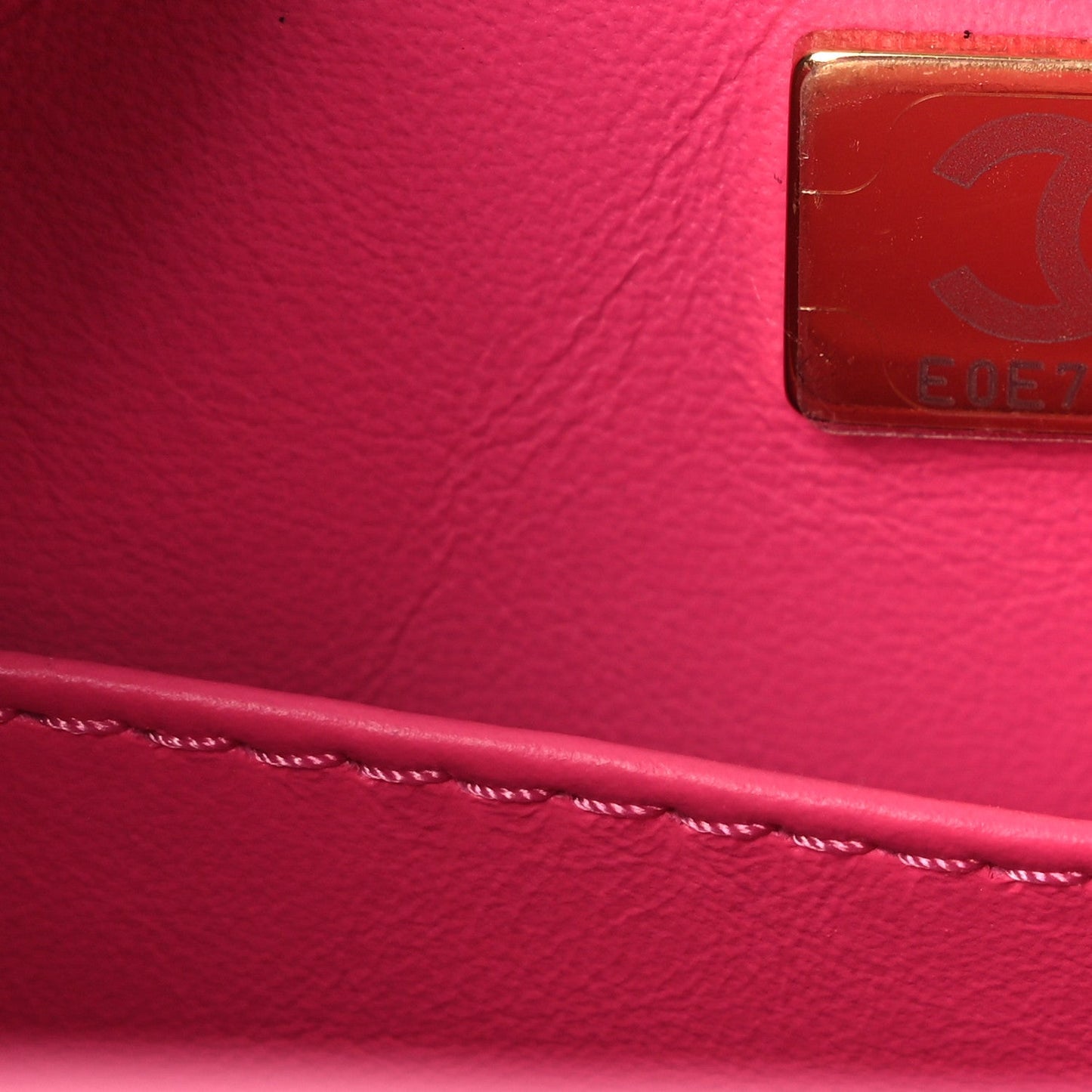 Goatskin Quilted Mini Square Flap Pink