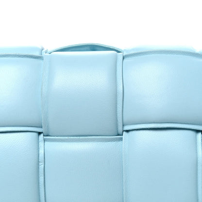 Nappa Maxi Intreccio Padded Cassette Crossbody Bag Ice