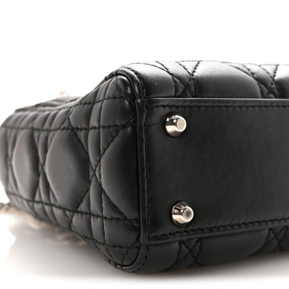 Lambskin Cannage Mini Lady Dior Black