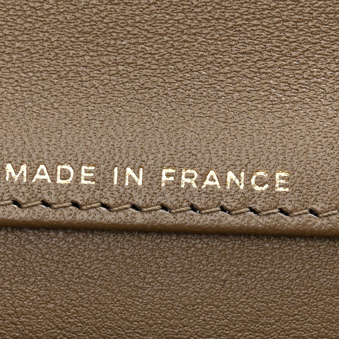 Calfskin Lizard Embossed Clutch With Chain Dark Khaki