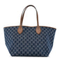 New Denim GG Monogram Calfskin Large Totissima Tote Blue