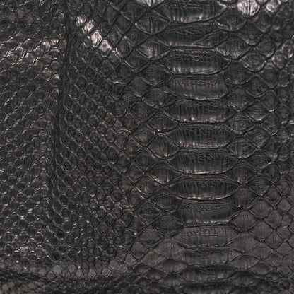 Snakeskin Rock and Chain Hobo Black