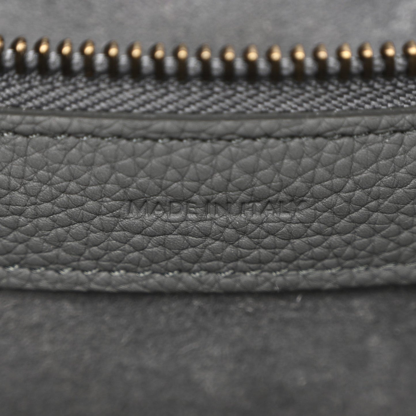 Baby Drummed Calfskin Micro Luggage Kohl