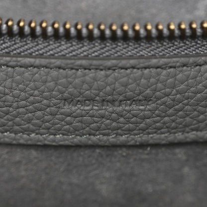Baby Drummed Calfskin Micro Luggage Kohl