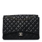Lambskin Quilted Maxi Single Flap Black
