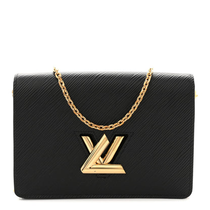 Epi Twist Belt Chain Wallet Black