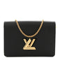 Epi Twist Belt Chain Wallet Black