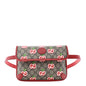 GG Supreme Monogram Apple Interlocking G Belt Bag Beige Multicolor Lobster Red
