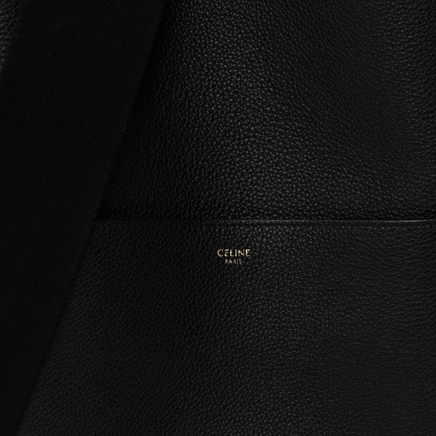 Soft Grained Calfskin Sangle Bucket Bag Black