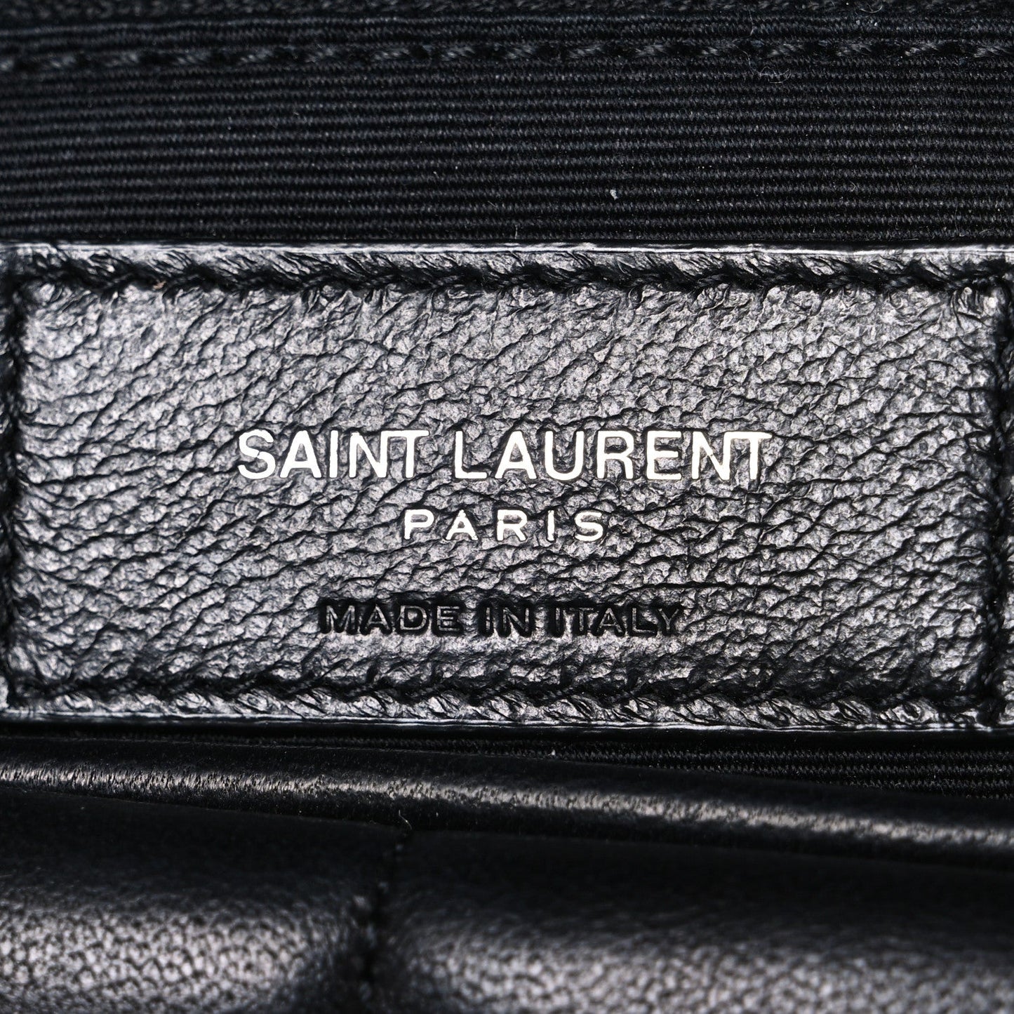 Lambskin Quilted Small Loulou Puffer Monogram Chain Satchel Black