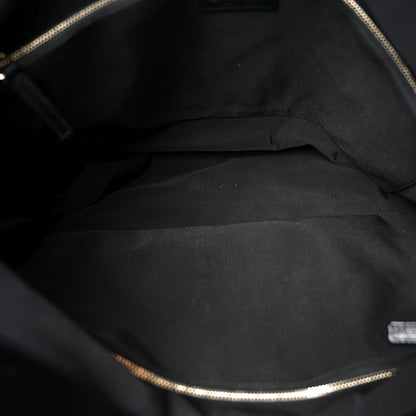 Aged Calfskin Quilted Large 31 Shopping Bag Beige Black