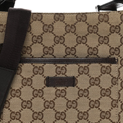 Monogram Flat Messenger Bag Dark Brown