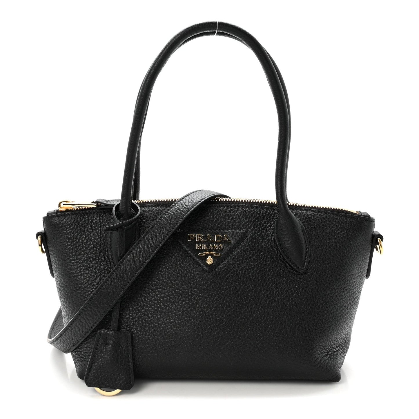 Vitello Daino Small Tote Black
