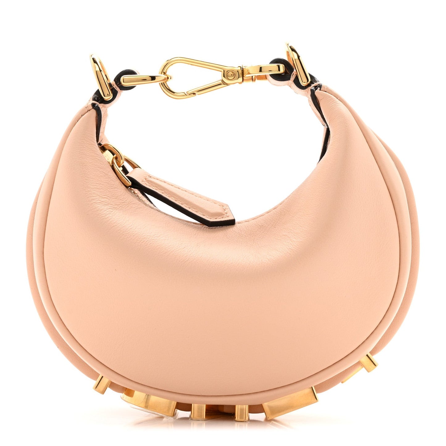 Vitello Grace Matte Nano Fendigraphy Hobo Charm Light Rose