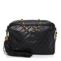 Lambskin Quilted CC Tassel Camera Case Black