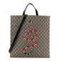Soft GG Supreme Monogram Kingsnake Vertical Tote  Black