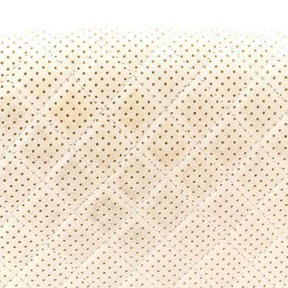 Lambskin Perforated Medium Boy Flap White