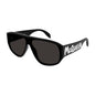 Alexander McQueen Sunglasses Shield Full Rim, Black Frame and Black Lens AM0386S001