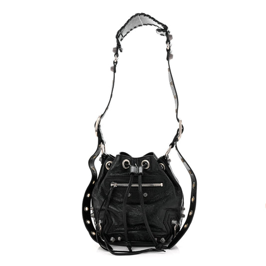 Agneau Arena Le Cagole Bucket Bag XS Black