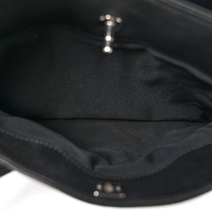 Calfskin Cerf Executive Shopper Tote Black