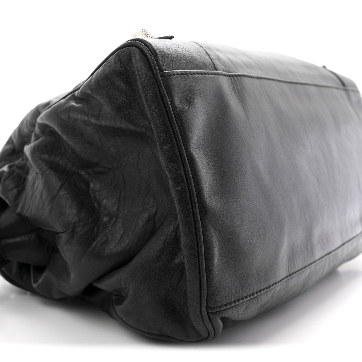 Agneau Giant 21 Silver Hardware Mid Day Black