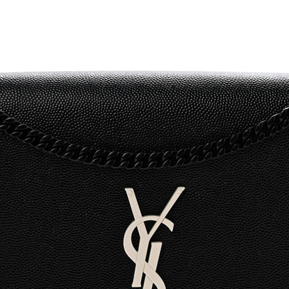 Grain De Poudre Medium Classic Monogram Kate Satchel Black White