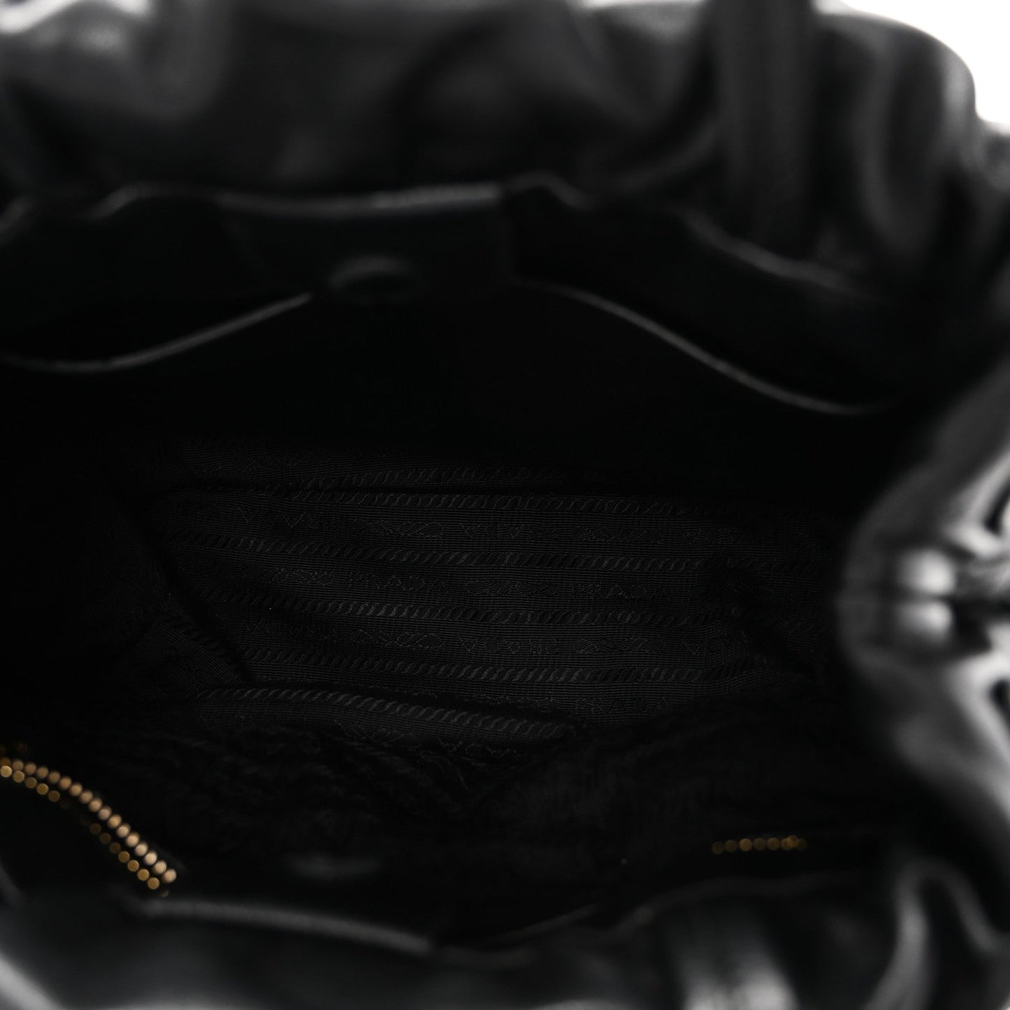 Nappa Drawstring Tote Black