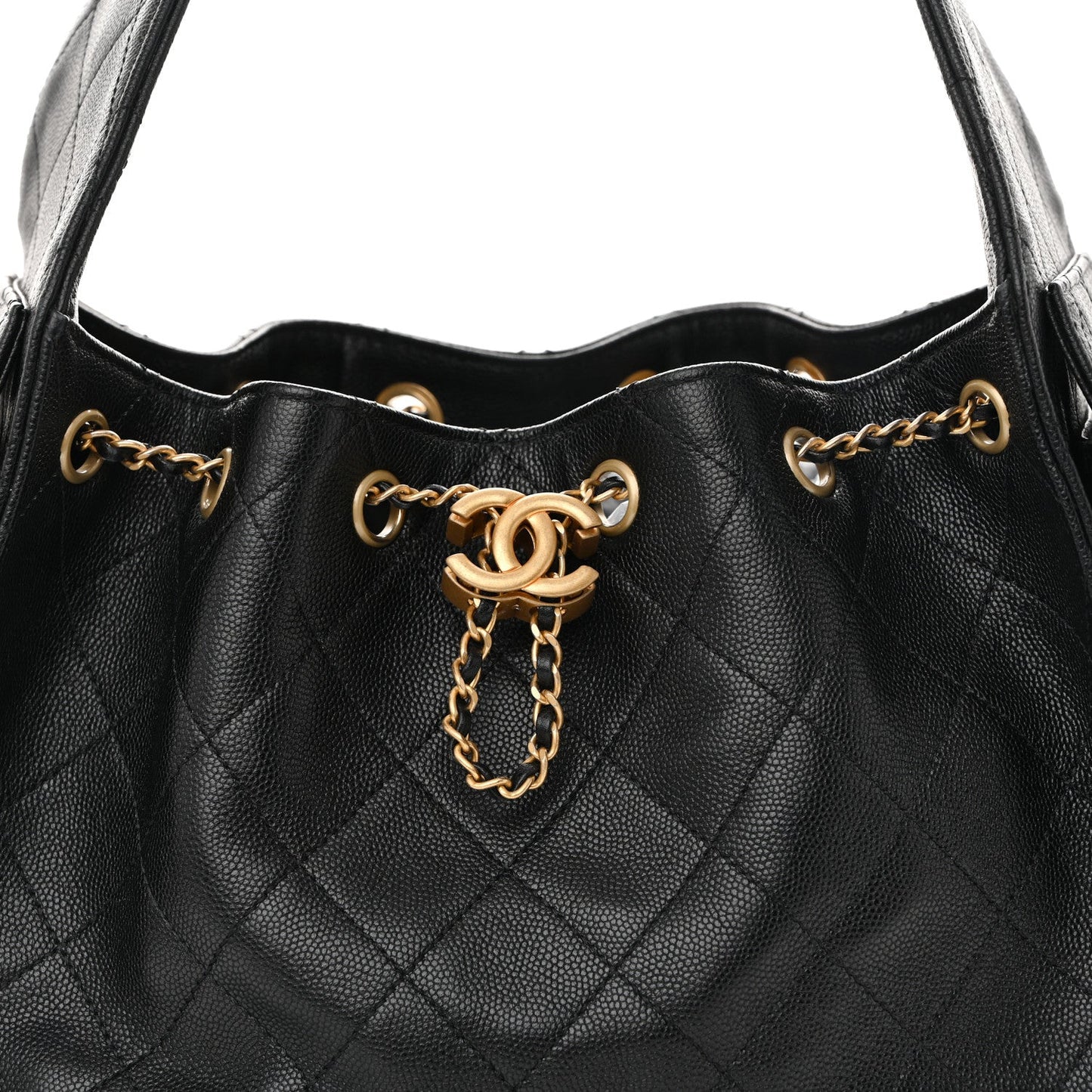 Caviar Quilted Small Chanel 25 Handbag Black