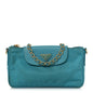 Tessuto Nylon Saffiano Crossbody Bag Turchese