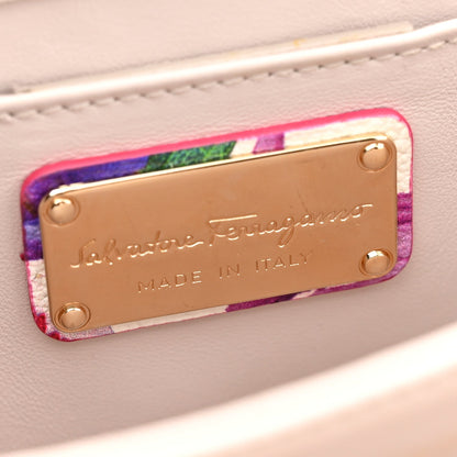 Canvas Calfskin Thalia Crossbody Bag White Multicolor