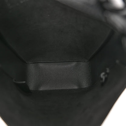 Calfskin Logo XS Tool 2.0 North-South Tote Black