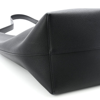 Grained Calfskin Medium N/S Park Tote Black