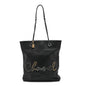 Calfskin Chain 20s Signature Tote Black